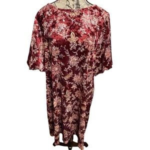 Moa Moa Red and White Velvet Dress